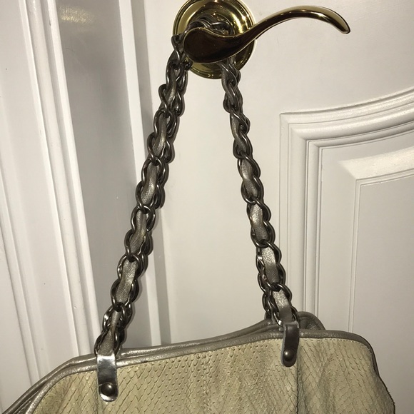 Tammi lyn silver python skin large cross body bag - Picture 4 of 7